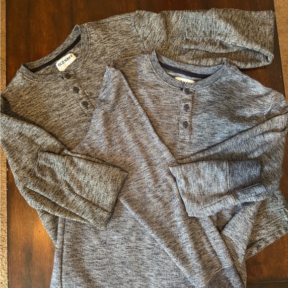 Old Navy Other - 2 - Old Navy Charcoal and Navy Henley Shirts Men’s Large